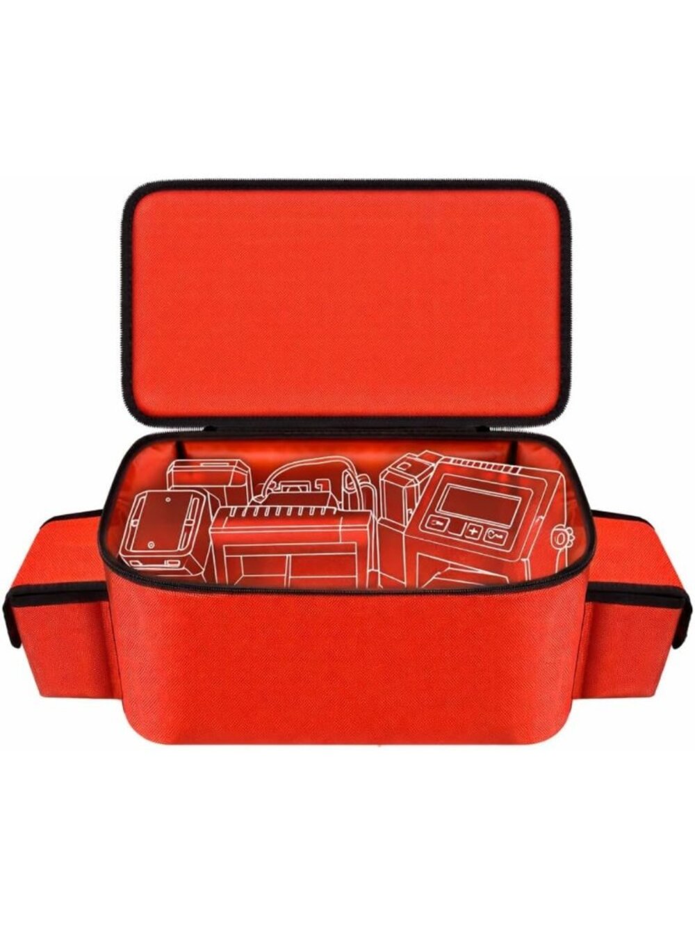 Air Compressor Bag for Inflator | Oxford Fabric, Dual Battery Pockets, Garage